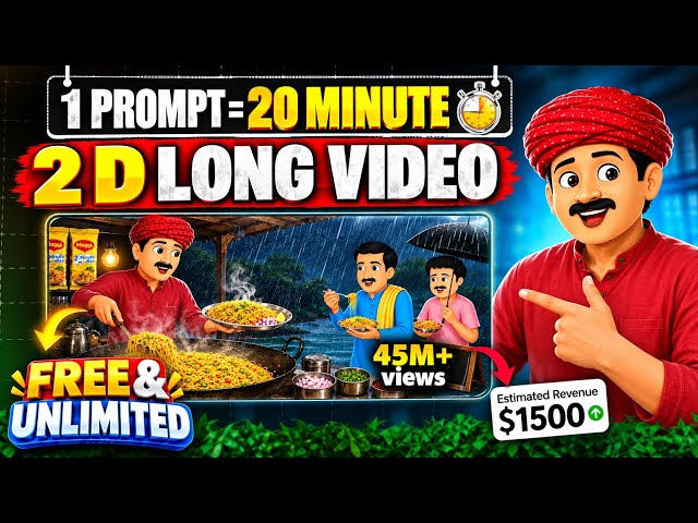 🎬 1 Prompt = 20 Minute AI Story Video 🤯 | 100% FREE Master Prompt Method