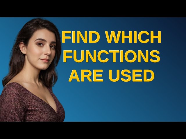 Dba: Find which functions are used