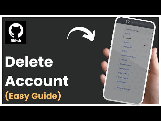 How To Delete GitHub Account !
