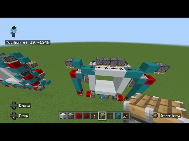 Minecraft [BE] Tutorial Compact Fast Sync 4x4 Door #minecraftbedrock #redstone