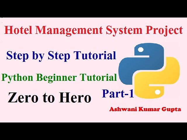 Hotel Management System Project In Python With Source Code Step by Step Tutorial in Hindi | Part 1
