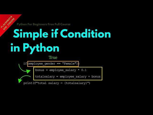 Simple if Condition in Python || Lesson 34 || Python For Beginners ||