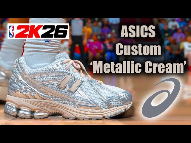 NBA 2K26 Shoe Creator - Custom ASICS Metallic Cream