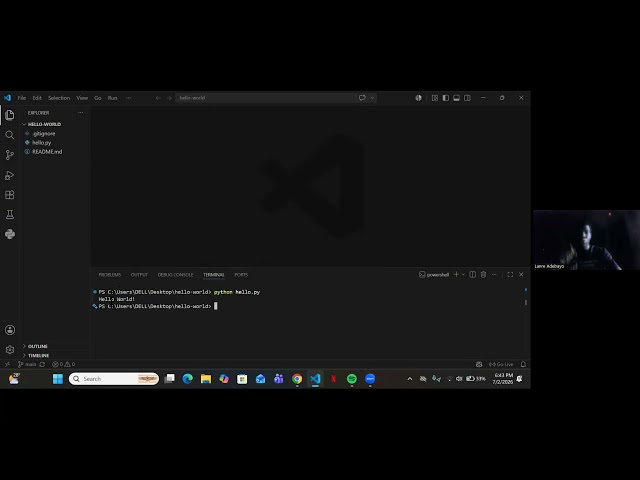 CSE 310 Python Hello World Program