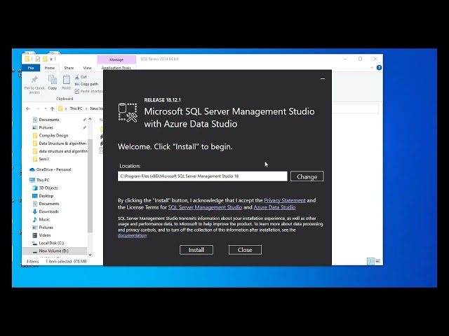 MS SQL Server Management Studio Installation in Amharic