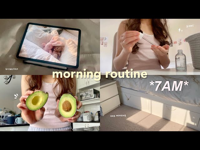 7AM morning routine 🥞 productive morning, cozy routine, simple breakfast, self care