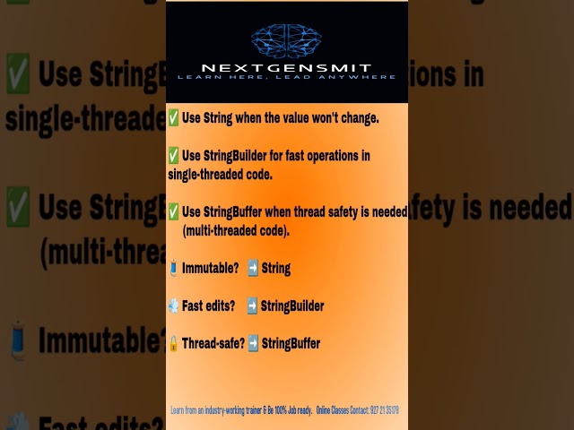 String, String buffer, String Builder explanation. #javaprogramming #coding #programming #java