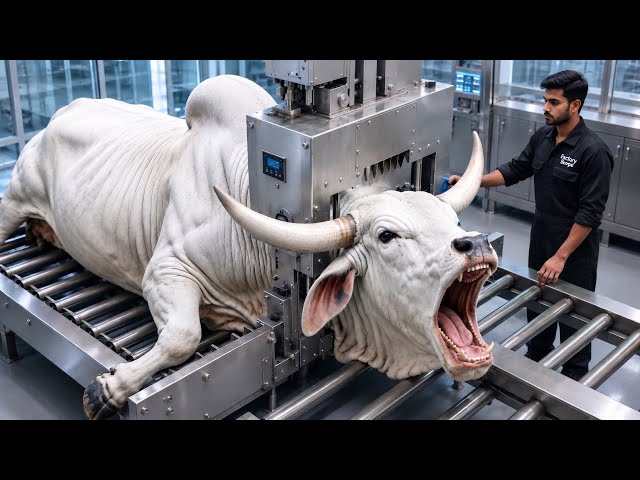 Inside the White Brahman Bull Horn Processing Factory | From Horns to Luxury Products | Full Process