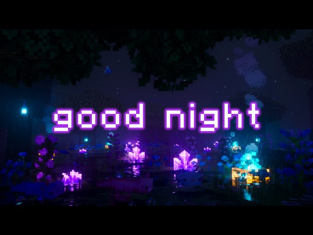 time for a peaceful sleep... (minecraft music w/ water & rain)