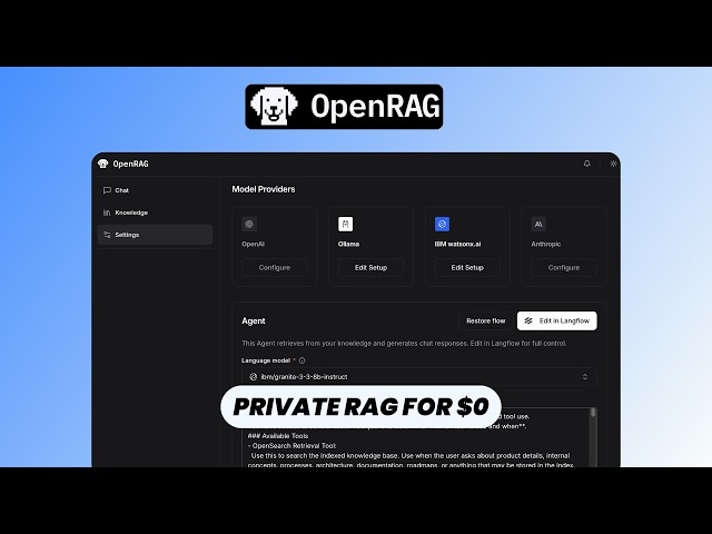 OpenRAG: Free Self-Hosted NotebookLM Alternative for Your Documents