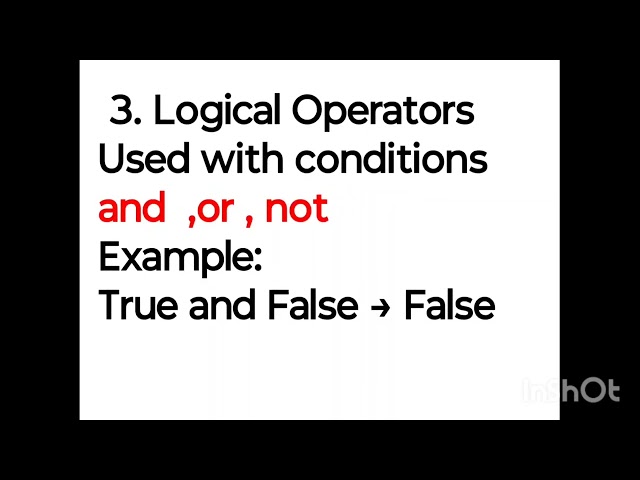 Operators in Python 