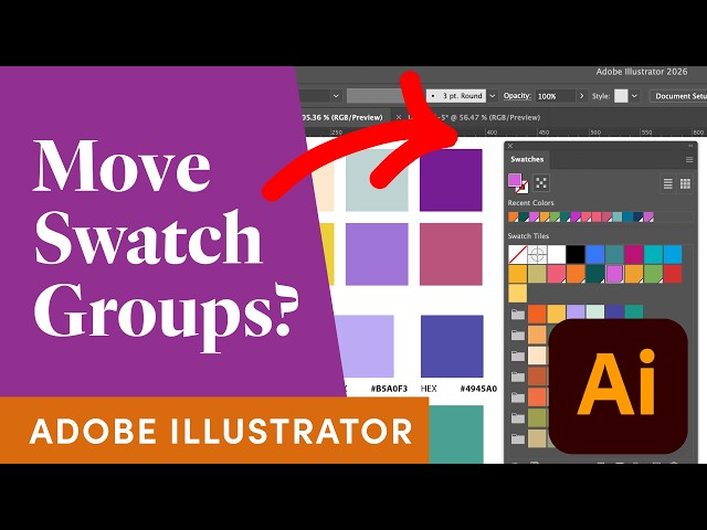 How to Move Color Swatch Groups Between Illustrator Documents