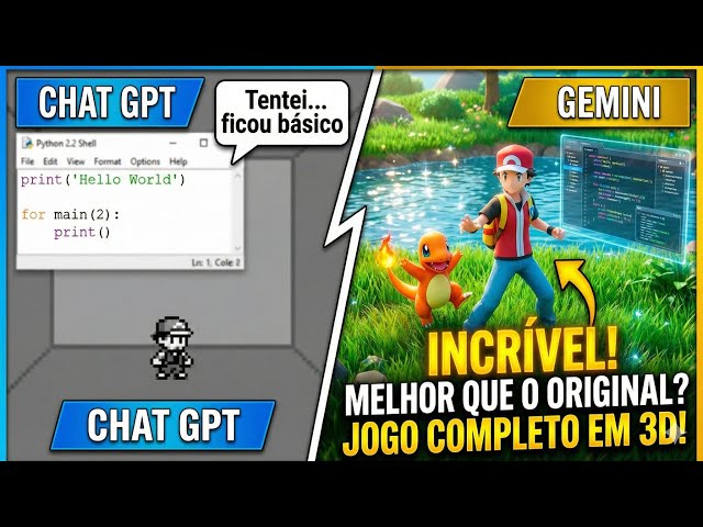 Criei o Jogo do POKEMON! - ChatGPT VS Gemini - Codeplay!