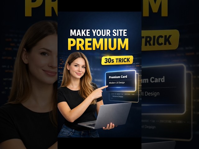 HTML Tutorial for Beginners | Create Premium Website Cards with CSS #shorts #viral #coding