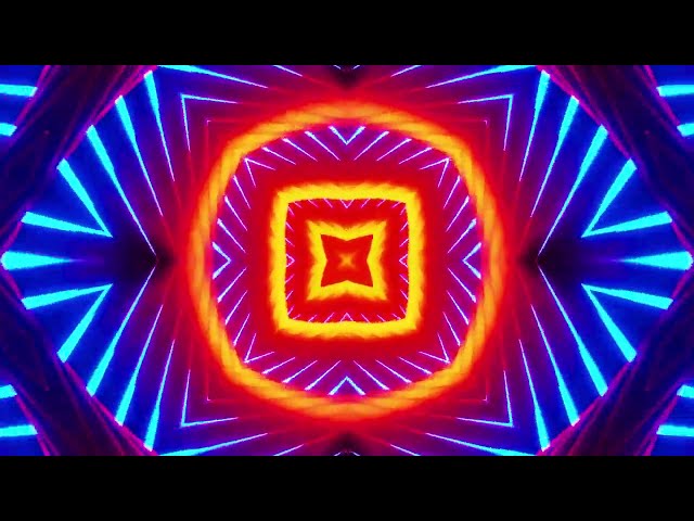 Hypnotic 4K Neon Blue Kaleidoscope VJ Loop – Seamless No Copyright Backgrounds #NeonBlueKaleidoscope