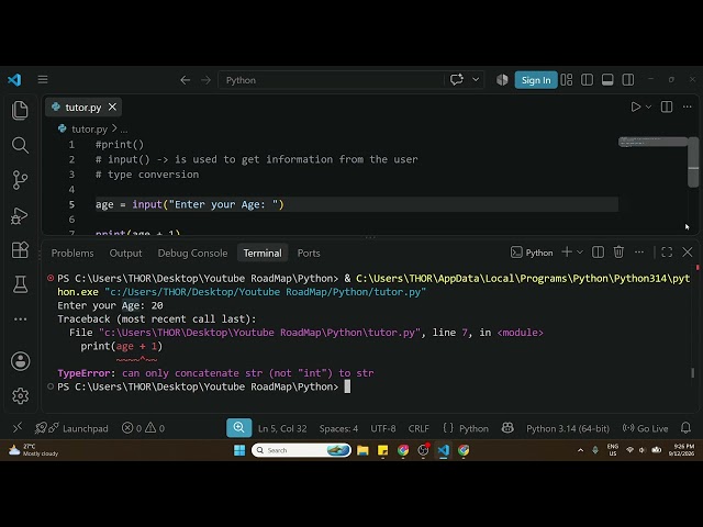 Python — Type Coversion