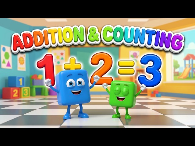 Learn Simple Math Addition for Kids | 3D Phonics & Counting Song - Baby Car TV 🧮