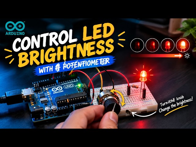 Control LED Brightness Using a Potentiometer! 💡 | Arduino Project