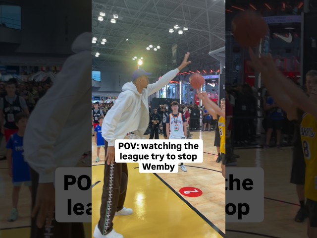 Year 3 Wemby was not playing around last night 🗣️ ​⁠@spurs