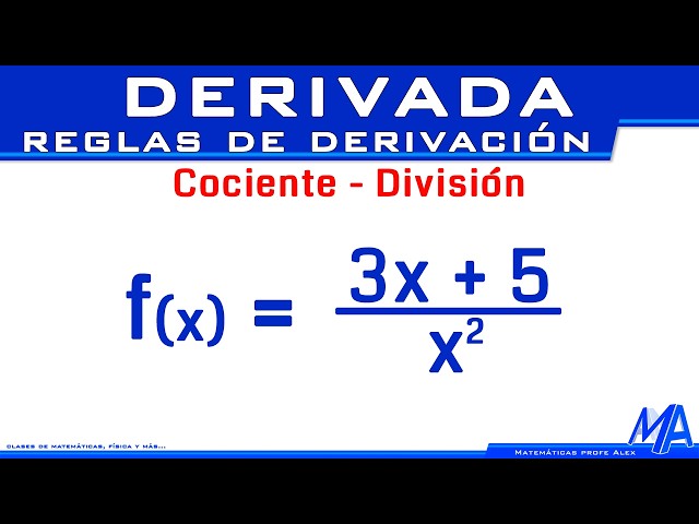 Derivative of a Quotient or Division | Differentiation Rules