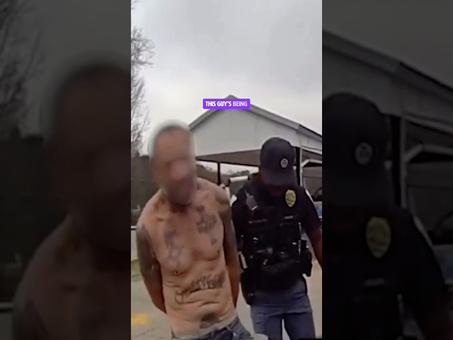 He’s being detained by the cops when things took a turn
