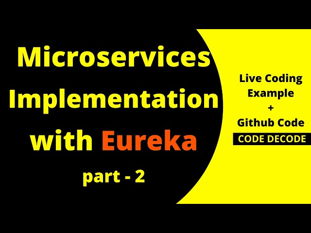 Microservices Tutorial example using Spring boot with Eureka |Microservices Spring boot Eureka
