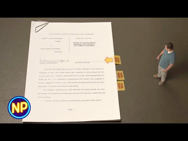 Signing Giant Divorce Papers | Downsizing