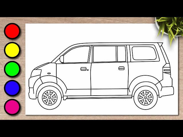 Drawing and Coloring Vehicle - Suzuki APV