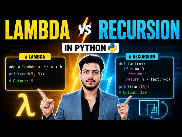 Lambda Function & Recursion in Python | Complete Tutorial with Examples | Python Course