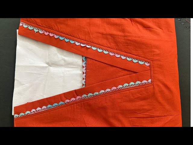 Neck Design with lace and fabric patti || Trending neck design  | Sarabjit kaur saini