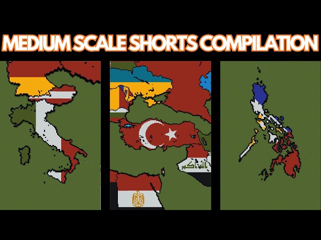 Minecraft Medium Scale World Flag Map Shorts Compilation