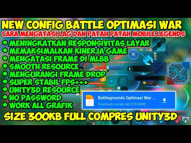 Latest ML Anti-Lag Config Update Battlegrounds War Optimization | Fix Mobile Legends Stuttering