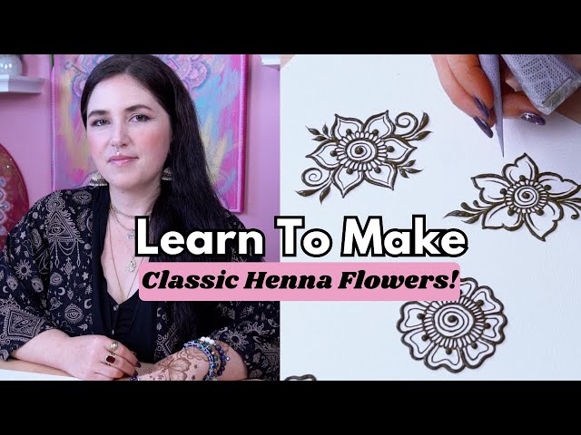 The Easiest Way To Draw A Henna Flower 🌸 Real-Time Henna Class
