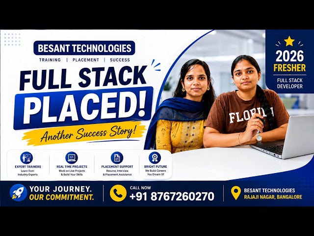 Full Stack Course Bangalore | 2026 Fresher Full Stack Placement | Besant Technologies