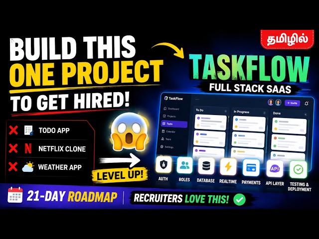 Build THIS ONE Project to Get Hired! [தமிழில்] | Full Stack SaaS PortfolioFull stack developer