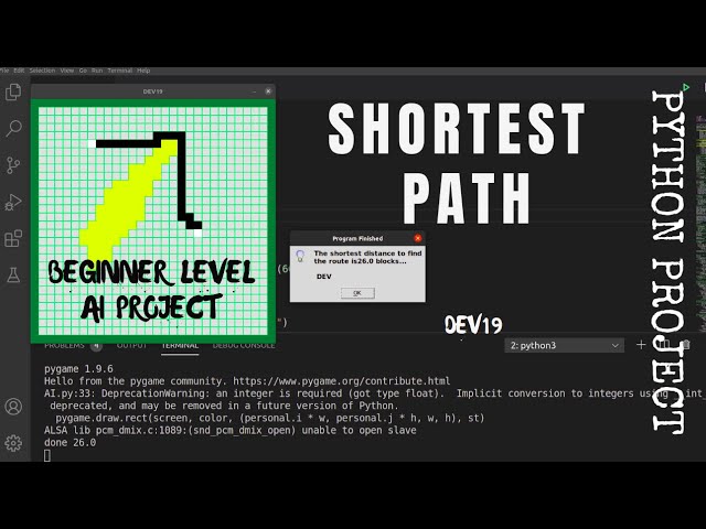 Shortest Path | Python Project [ Beginner Level AI Project 🔥 ]