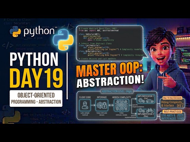 Python | Day 19 - Object Oriented Programming | Polymorphism & Abstraction