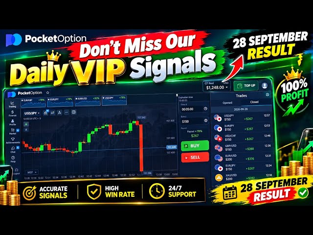 Pocket Option VIP Signals Results 🔥 | Daily Winning Trades & Trading Performance