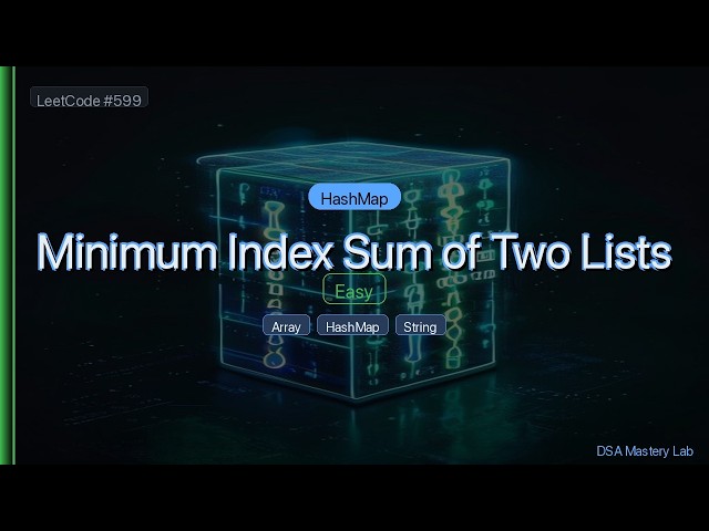 LeetCode 599: Minimum Index Sum of Two Lists — The HashMap Trick (C#)