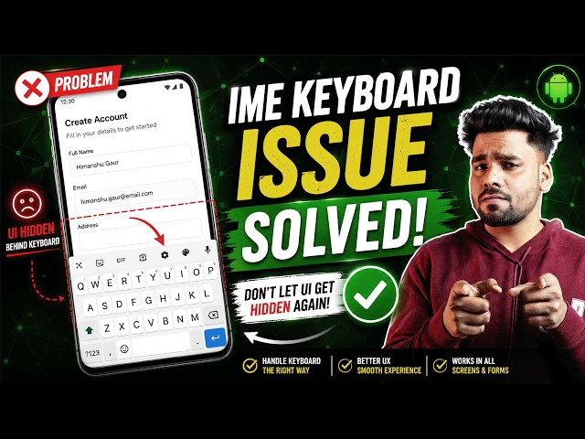 Jetpack Compose IME Keyboard Issue SOLVED 🔥 | Fix UI Hidden Behind Keyboard