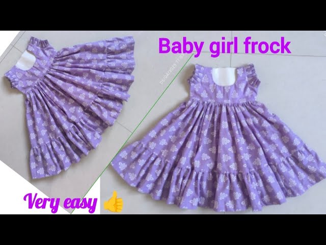 Frock cutting and stitching full video | summer frock for baby girl #frock #diy #viralvideo #summer