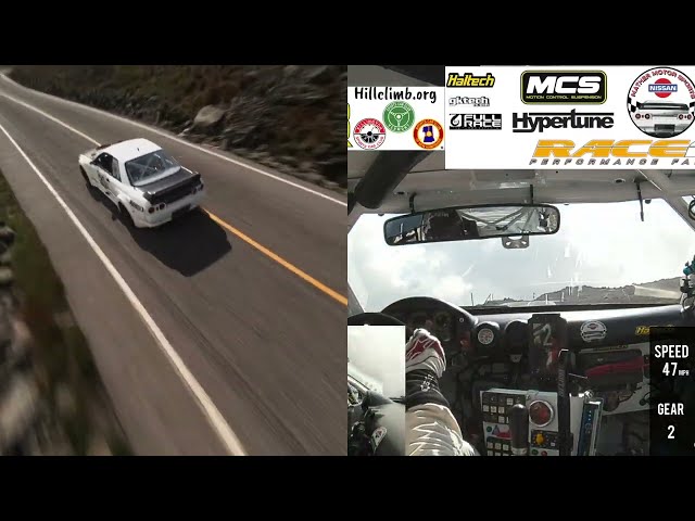 Climb to the Clouds split screen drone/in car @ 6 mile