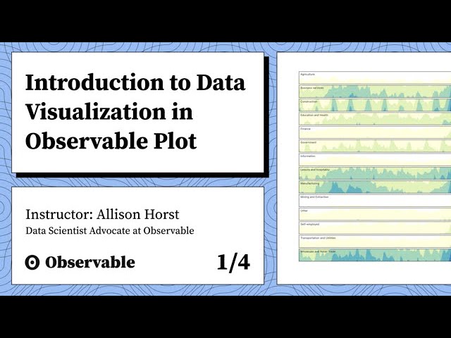 Introduction to Data Visualization in Observable Plot Course: Part 1