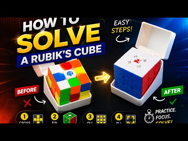 How to solve a rubix cube| Beginners friendly. Easy with very less algorithms #cubicle #rubixcube