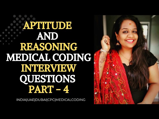 Medical Coding Aptitude & Reasoning part - 4  |Medical Coding Interview Preparation | Freshers 2026