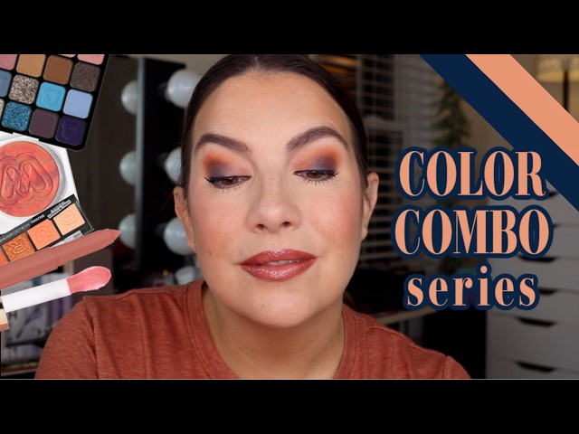 Peach Meets Navy 💙🍑 Makeup Color Combo Series