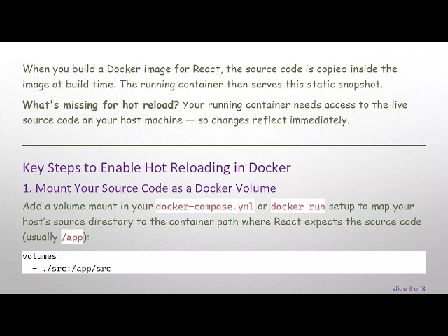 How to Enable React Hot Reloading Inside a Docker Container