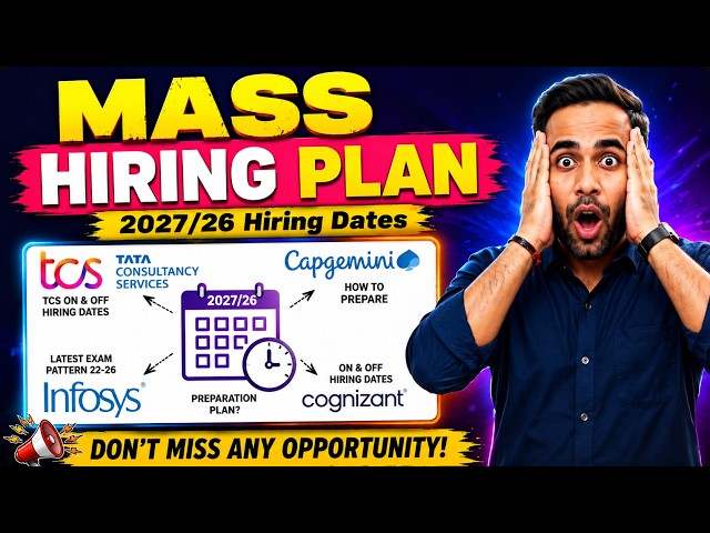 TCS, Infosys, Deloitte , Capgemini Hiring Calendar | 2027,2026,2025 Batch
