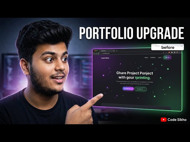 Upgrade My Portfolio Website | Add Animations, Dark Mode & UI Effects | Html CSS Javascript Live