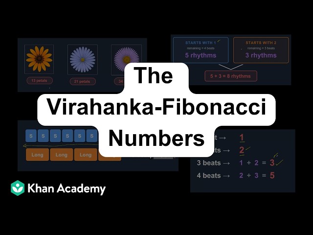 The Virahāṅka– Fibonacci Numbers! | Number Play | Class 6 | Math | Khan Academy